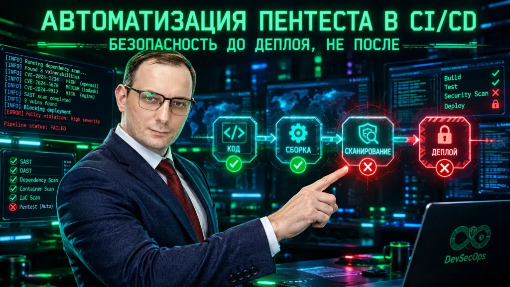 Автоматизация пентеста в CI/CD: безопасность до деплоя, не после