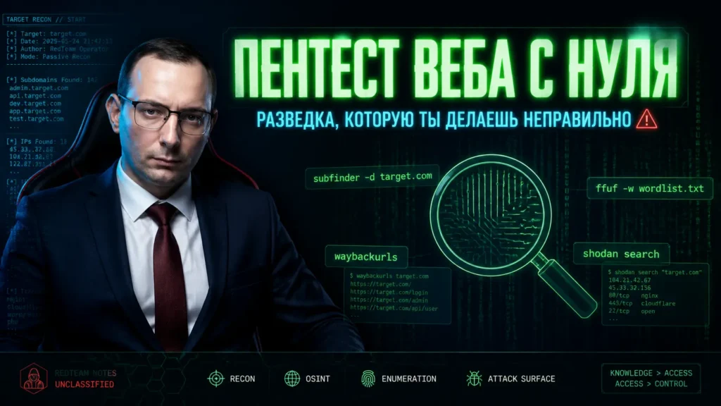 Пентест веба с нуля: разведка, которую ты делаешь неправильно